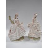 A ROYAL WORCESTER LIMITED EDITION FIGURINE "FOLLOW THE SUN" TOGETHER WITH "THE TIME OF ROSES" (2)