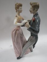 A LLADRO FIGURE OF A COUPLE BALLROOM DANCING IN ORIGINAL BOX