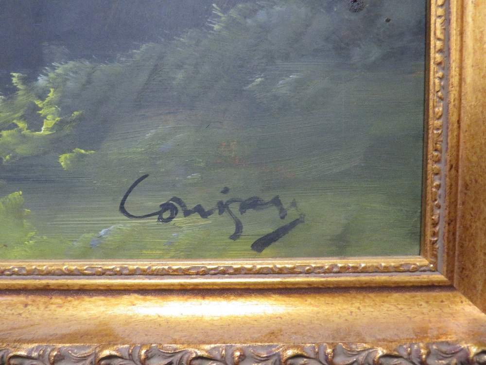 CORRIGAN - AN OIL ON BOARD OF A GREY RACEHORSE 'ASCOT AGAIN' - Image 2 of 2