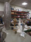 Four modern assorted table lamps