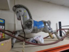 A vintage child's rocking horse