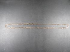 A 375 flat linked necklace approx weight 6.9g