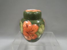 A Moorcroft hibiscus ginger jar
