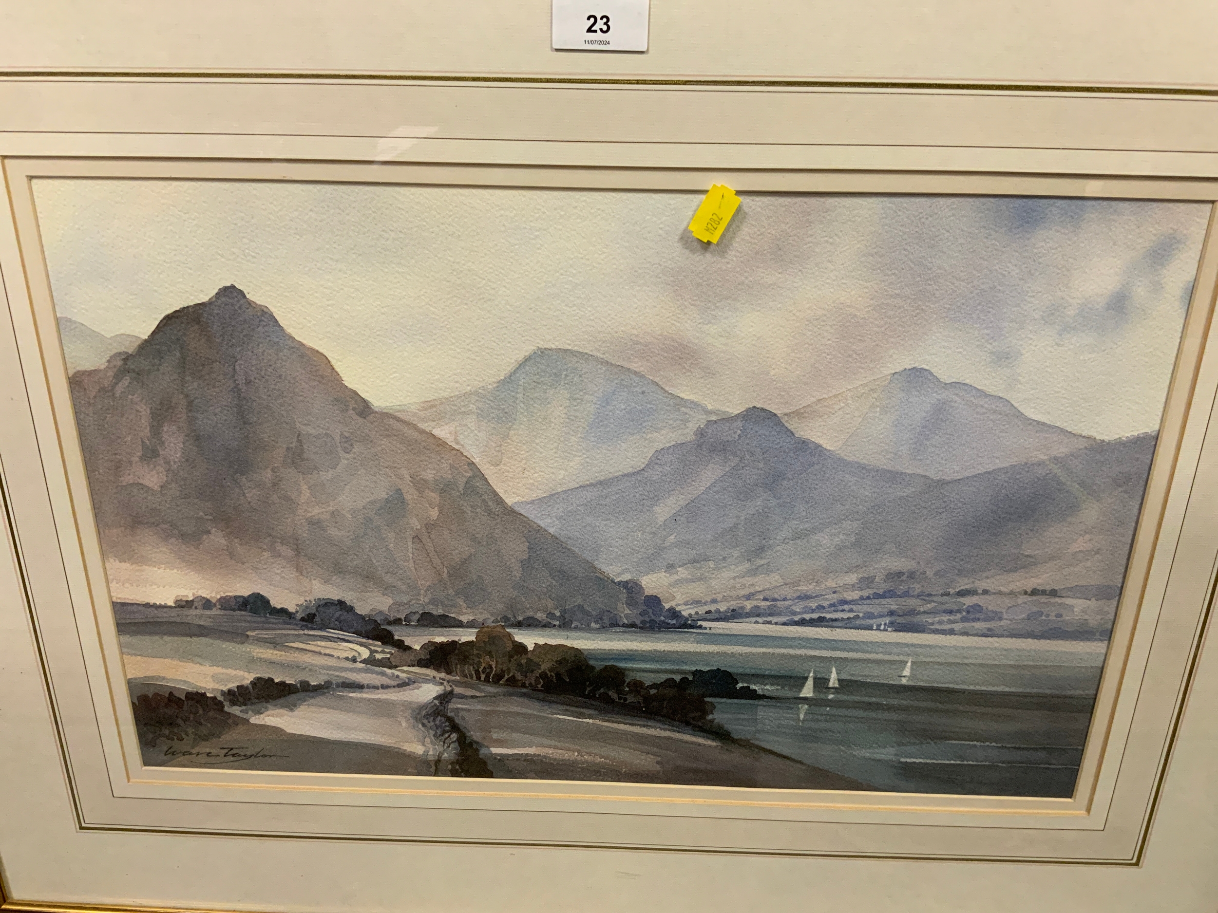 Ivan Taylor - Watercolour depicting Crummock Water Lake District