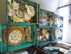 Six trays of assorted ceramics and glass (plastic trays not included)