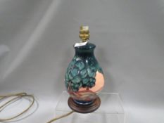 A vintage Moorcroft lamp