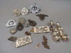 A collection of military badges etc