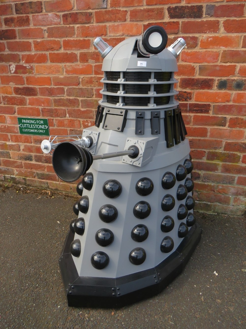 DR WHO INTEREST - A THREE-QUARTER SIZE SCRATCH BUILT MODEL OF A DALEK, with illumination to ' - Image 2 of 10