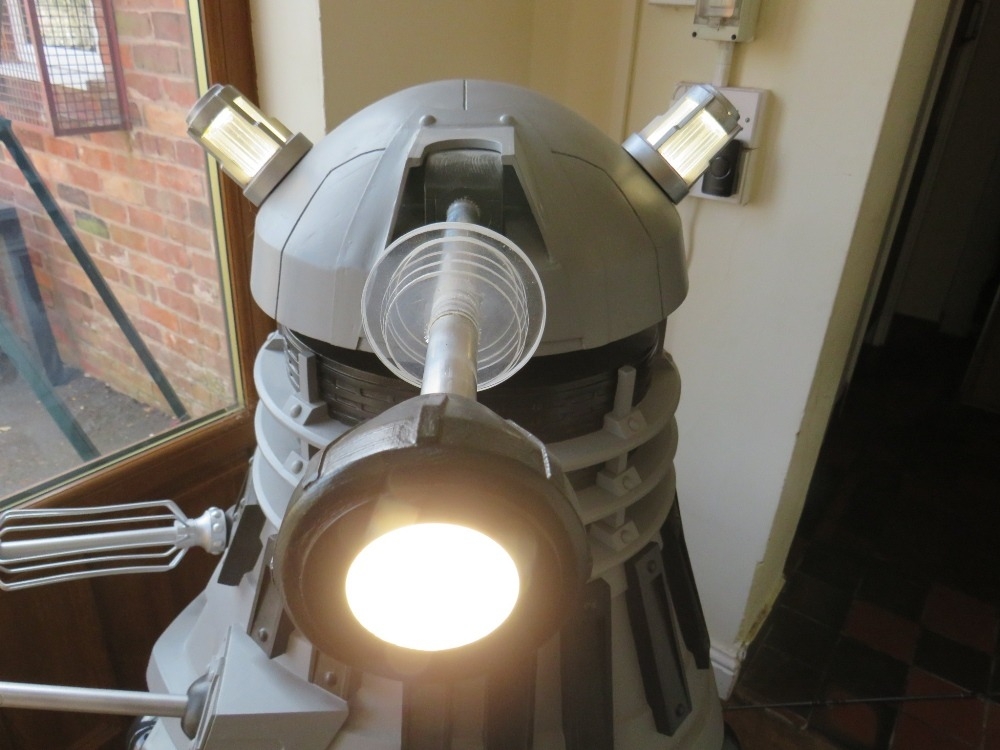 DR WHO INTEREST - A THREE-QUARTER SIZE SCRATCH BUILT MODEL OF A DALEK, with illumination to ' - Image 10 of 10