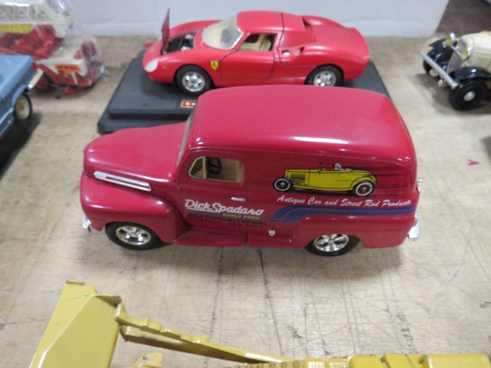 NINETEEN UNBOXED DIE CAST VEHICLES, to include Liberty 1948 Ford, ERTL Dyersville earth mover, Corgi - Image 4 of 6