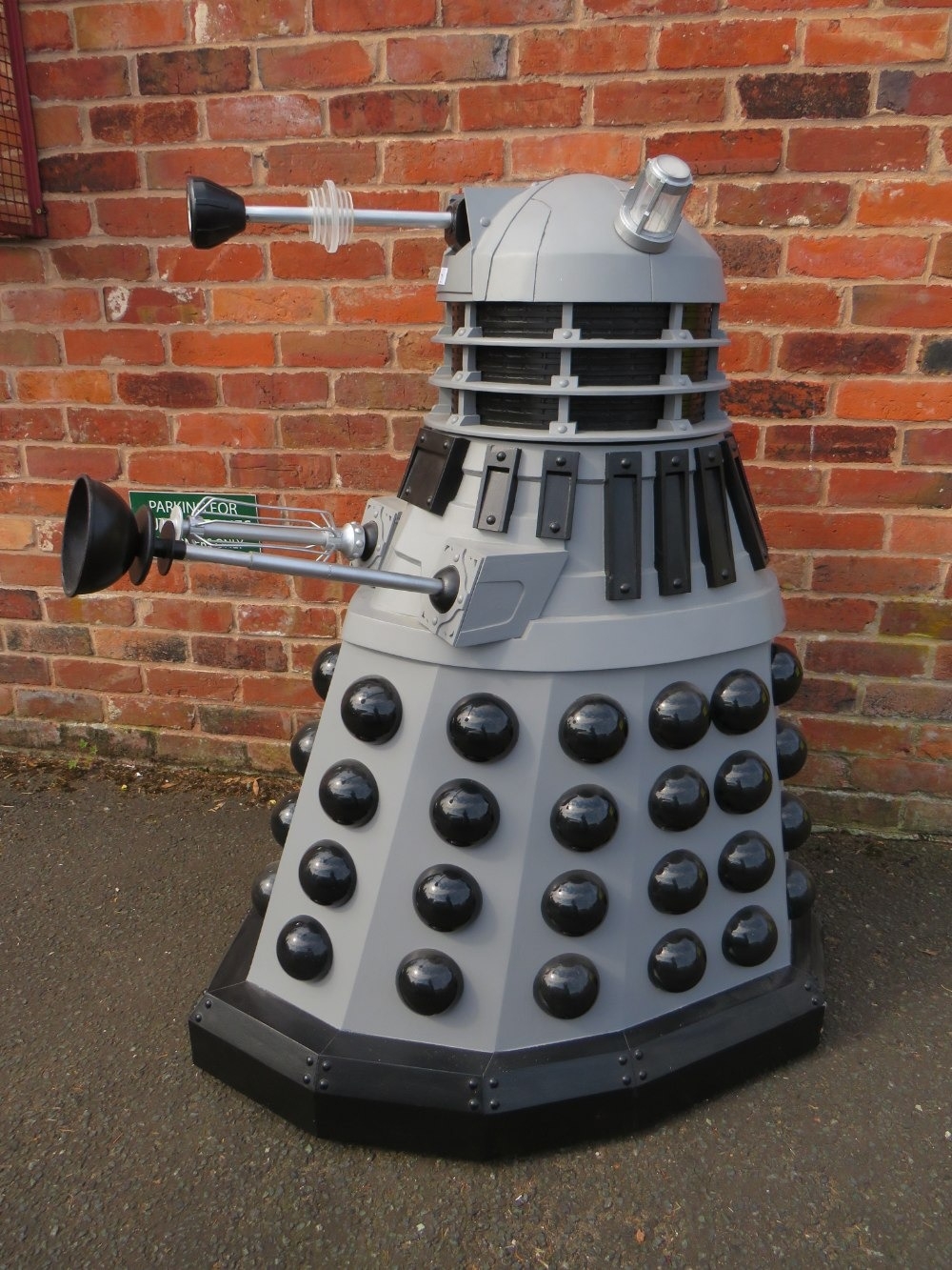 DR WHO INTEREST - A THREE-QUARTER SIZE SCRATCH BUILT MODEL OF A DALEK, with illumination to '