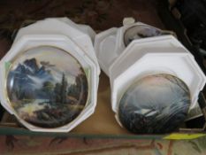 A box of franklin mint limited edition plates