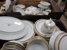 Two trays of Noritake Doral tea/dinner ware