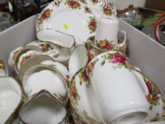 A Tray of Royal Albert old country roses tea/dinner ware
