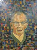 An unusual mosaic style self portrait dated 1965