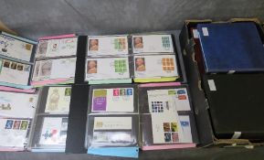 TEN FIRST DAY COVER ALBUMS, mainly from the 1970s and 1980s - from the 1940s to the 1980s, together