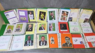 TWELVE ALBUMS OF AUTOGRAPHED FOOTBALL PHOTOGRAPHS, CARDS, CUTTINGS ETC., to include Alan Shearer,