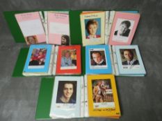 FIVE ALBUMS CONTAINING AUTOGRAPHED PHOTOGRAPHS OF SOAP OPERA TV STARS, to include stars of