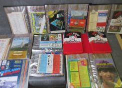 EIGHT ALBUMS OF FOOTBALL PROGRAMMES, many signed / autographed to include FA Cup finals,