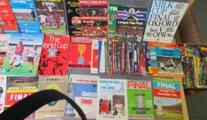 A LARGE COLLECTION OF FOOTBALL PROGRAMMES, to include 1966, 67, 68, 69, 70, 71 and 72 FA Cup finals,