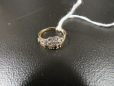 An 18ct gold dress ring approx. weight 1.3g together with a 9 carat gold example approx. weight 0.8g