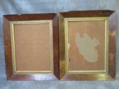 A PAIR OF 19TH CENTURY MAPLE FRAMES, frame W 5.5 cm, rebates 52 x 40 cm