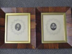 AFTER EDWARD FRAIN. A pair of oval portrait studies of William Shakespeare and Sir William Scott,
