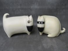 GOVINDER NAZRAN (1964-2008). 'BULLSEYE' AND 'BANDIT', limited edition sculptures, signed, with