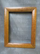 A LATE 18TH / EARLY 19TH CENTURY MAPLE FRAME, frame W 5 cm, rebate 41 x 30 cm