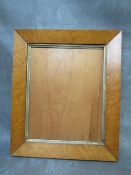 A 19TH CENTURY MAPLE FRAME, frame W 4.5 cm, rebate 28 x 35 cm
