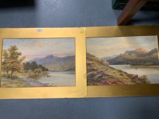 Harold Lawes (1865-1940). A pair of “Derwentwater’ and ‘Cader Idris, North Wales’ watercolours,