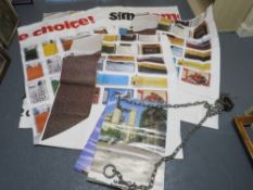 A selection of large bill board cigarette lighters posters, together with seven 1980s colour Riviera