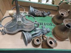 A box of vintage copper items 