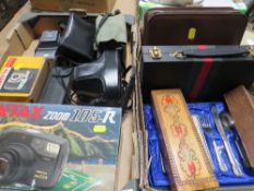 A tray of camera equipment together with a tray of sundries (2)