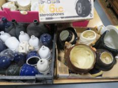 A large collection of Doulton Toby jugs - Jim Beam etc together with a tray of sundries (2)