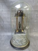 A 19TH CENTURY EUROPEAN TOUR STYLE COLONNADE, with figure on a modern papier mache base in the