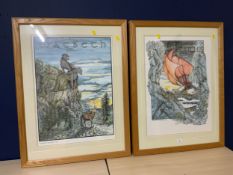 A set of four framed Ludlow festival Shakespeare prints by Polly Hamilton. (4)