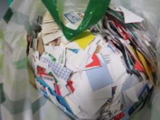 A large quantity of kiloware stamps