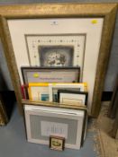 A quantity of assorted prints and picture frames etc…
