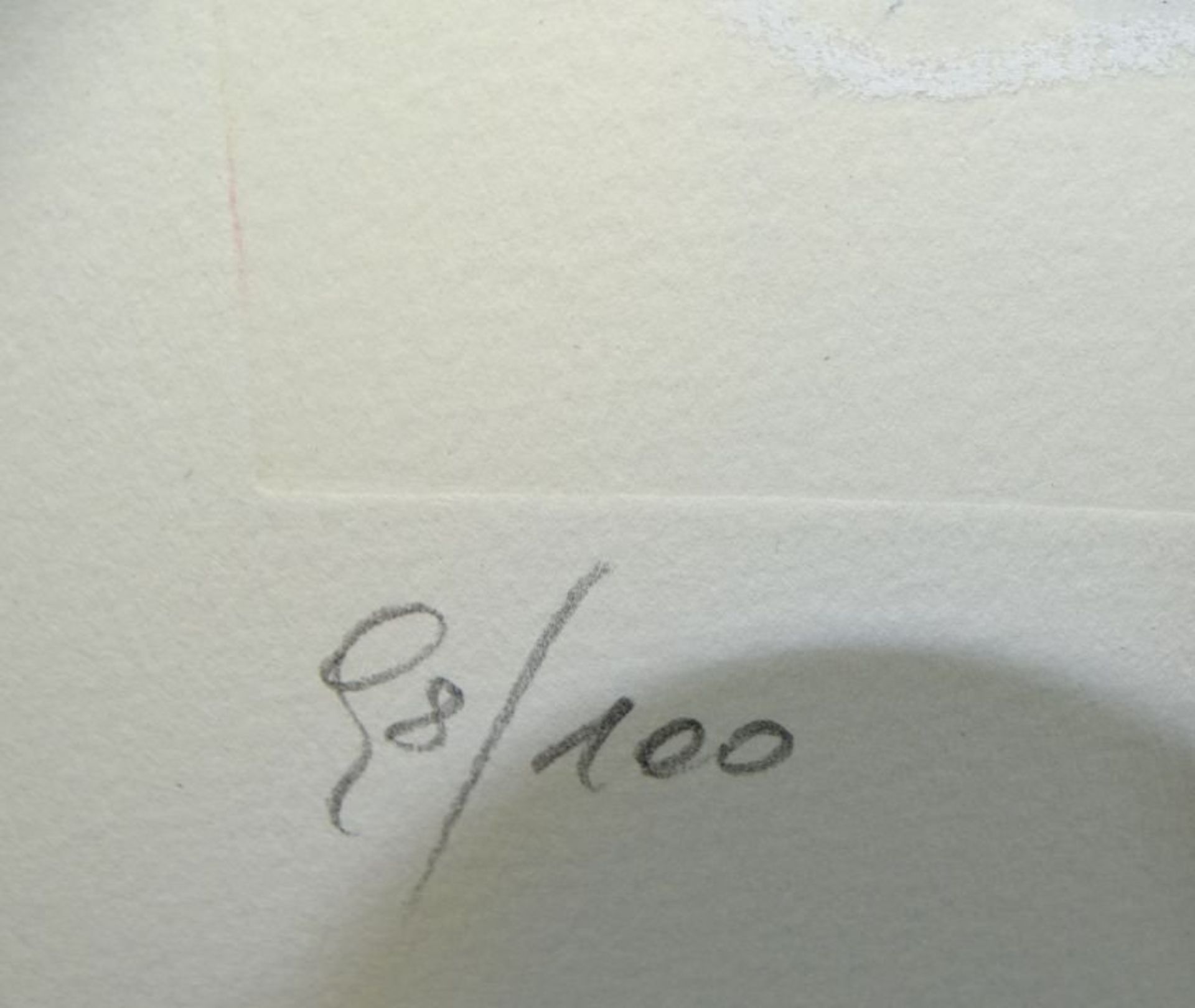 unleserl. sign. Farblithografie, Farbradiurung?, betitelt "Wege" Nr. 98/100, in PP, MG 28x38 cm, BG - Image 6 of 6