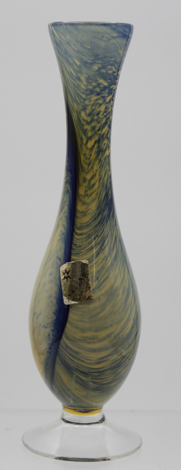 Vase auf Stand, Opalino Italy, H-23cm.