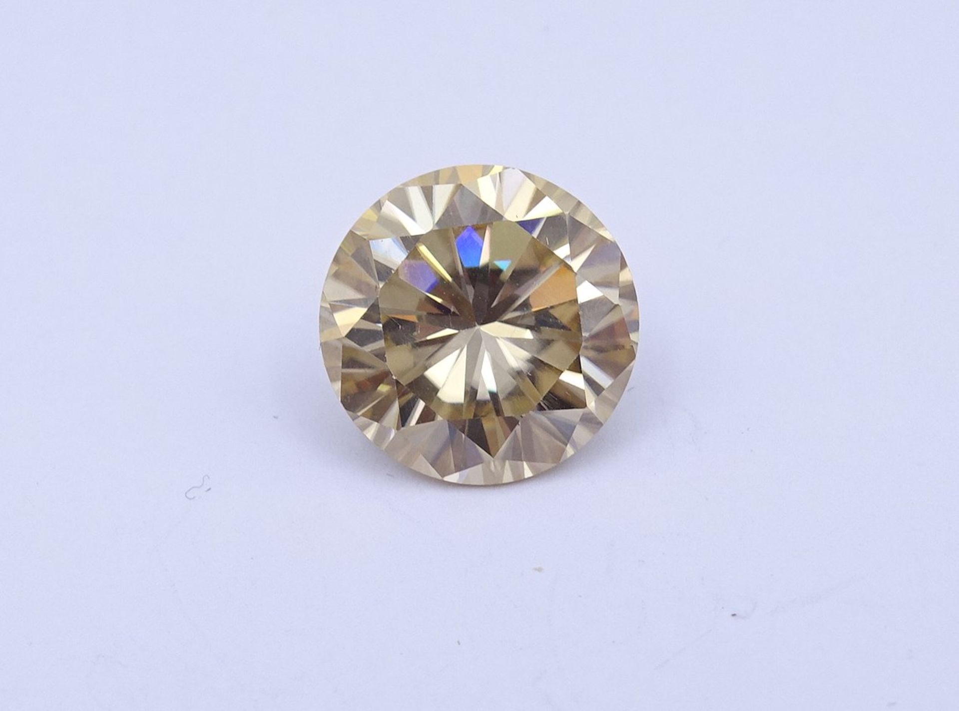 Champagnerfarbener Labor erstellter Brillant, 8,49ct., VVS - Bild 3 aus 6