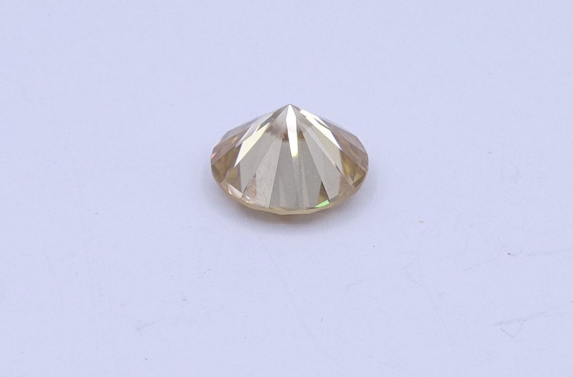 Champagnerfarbener Labor erstellter Brillant, 8,49ct., VVS - Bild 5 aus 6