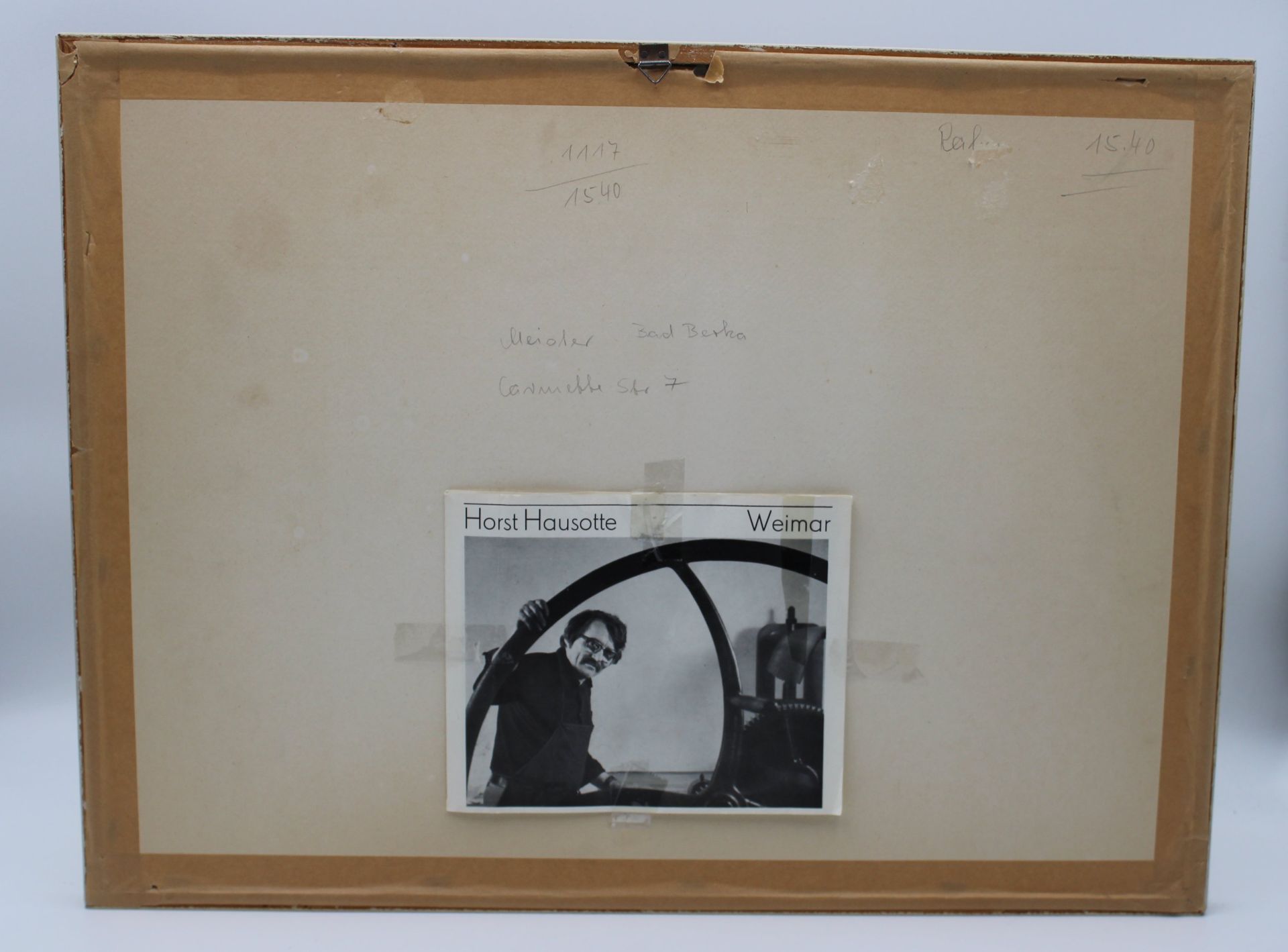 Horst HAUSOTTE (1923), Brückenansicht Weimar, Litho, Nr. 5/20, gerahmt/Glas, RG 40 x 53cm. - Image 5 of 6