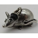 schwerer -925- Silber-Anhänger, Ratte, 17 gramm