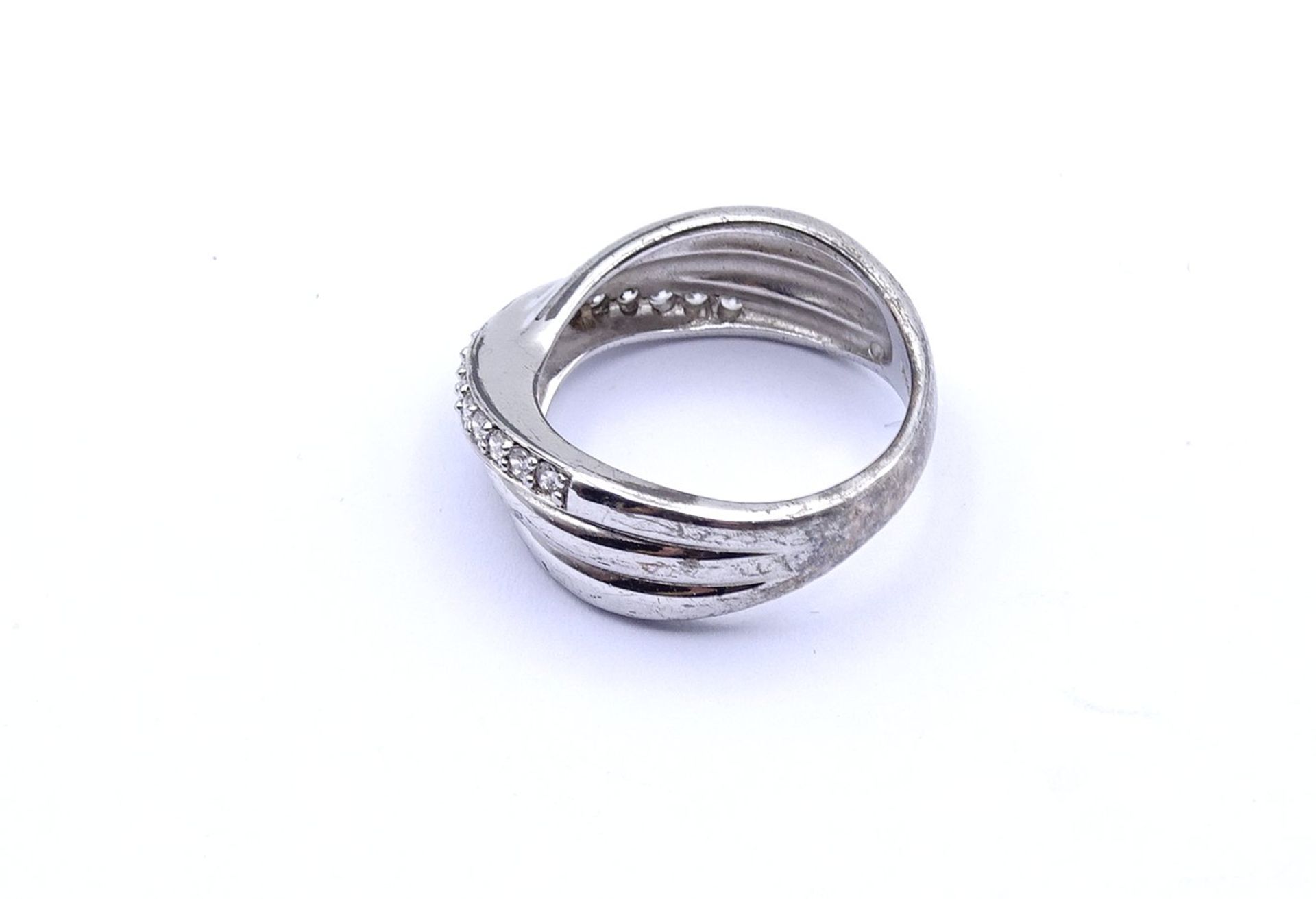 925er Silber Ring mit klaren Steinen, 4,6g., RG 54 - Bild 3 aus 4