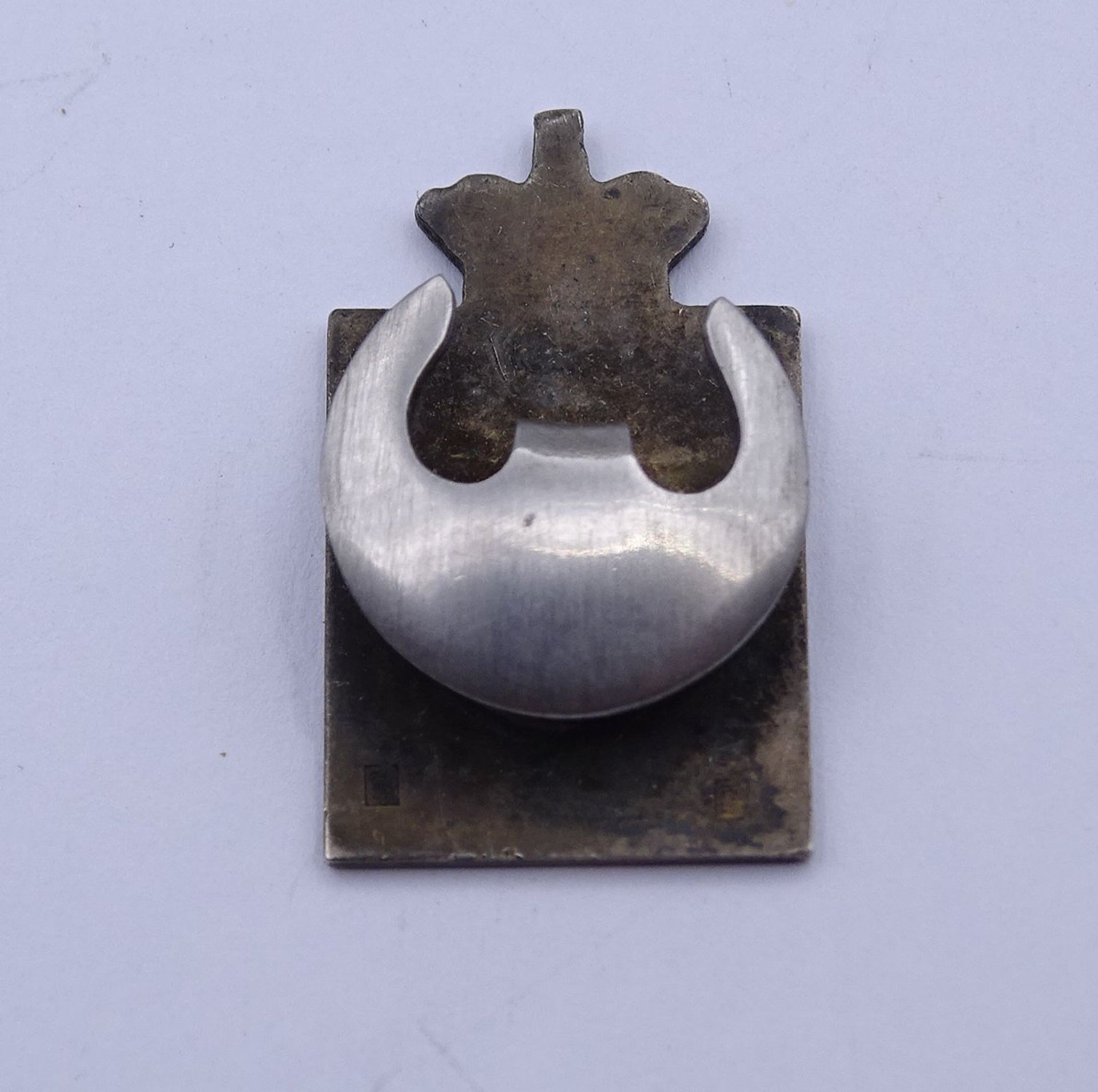 Anstecker Georg Jensen, emailliert, Silber, 1870/1940, 3,3g. - Bild 2 aus 2