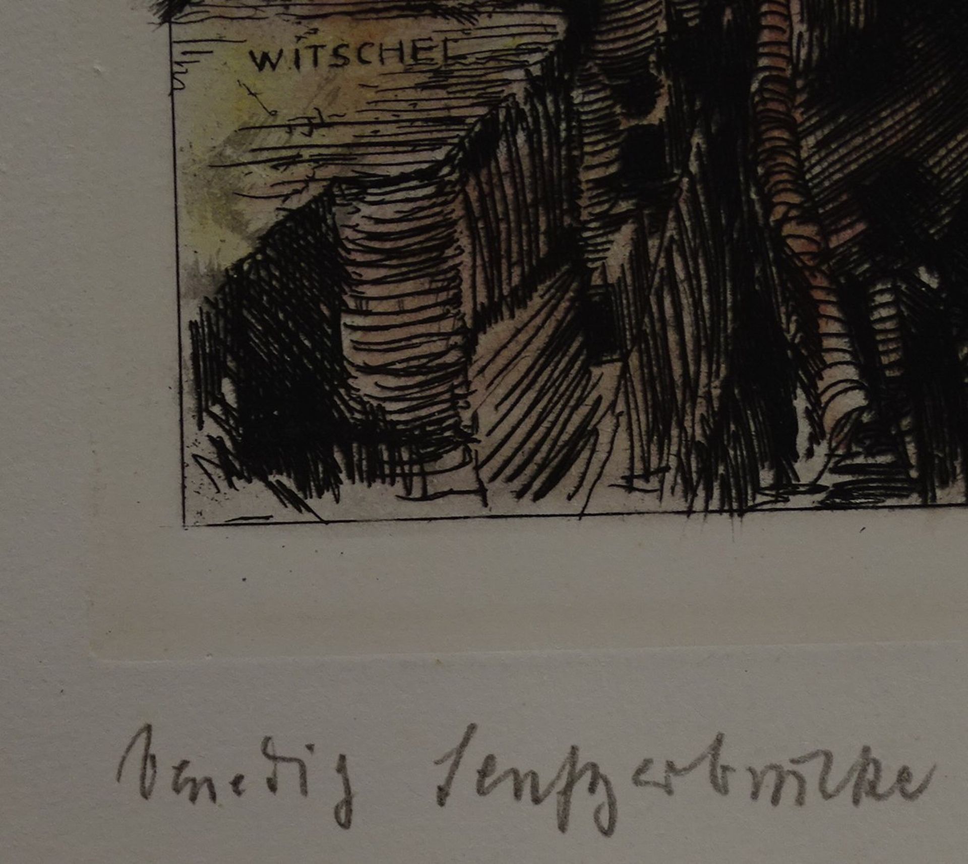 Farbradierung "Venedig", u.r. unles.signiert, Blatt mit Rissen, Blattgröße 49,5x61cm - Image 4 of 7
