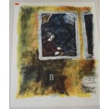 Michele MAINOLI, 1966 (1927-1991) betitelt Pavia Alessandria, Litho, BG 55x45 cm
