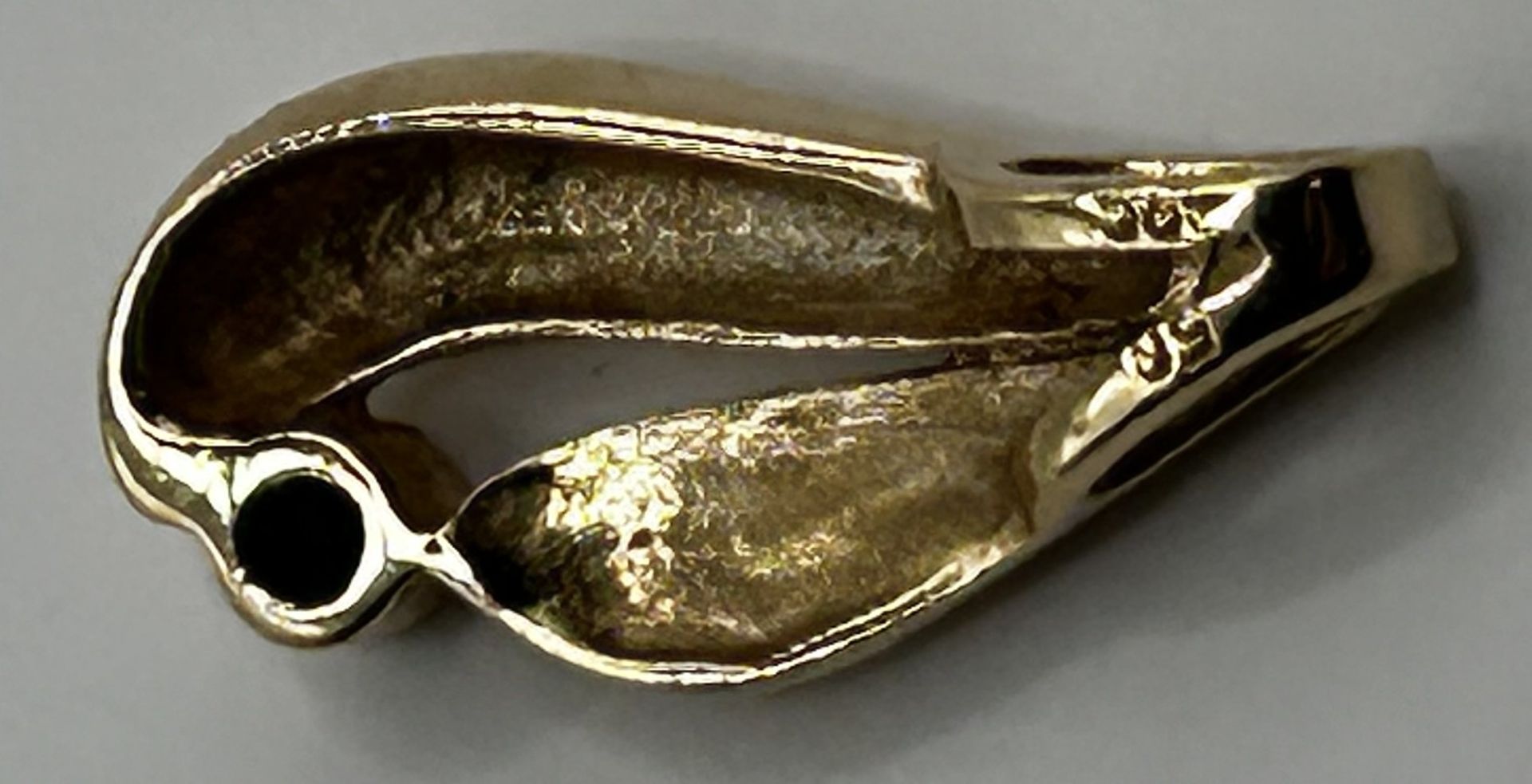 kl. Goldanhänger-585- mit Diamant, H-1,8 cm, 1,3 gr. - Bild 3 aus 3